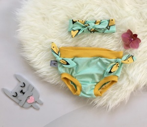 Summer flowers set with white -bloomers and headband (1)