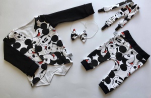 Komplet Miki - frak, szelki, baggy i mucha