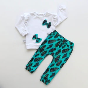 Komplet piórka - bluza i legginsy   