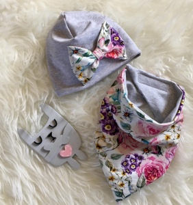 Spots set with big bow - cap and neckerchief (1) (1) (1) (1) (1)