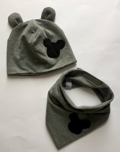 Mickey set with ears - cap and neckerchief (1)