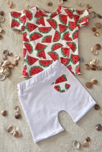 Watermelons set - t-shirt and white shorts