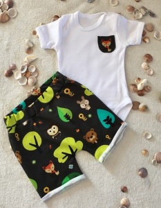 Forest animals set - body and shorts