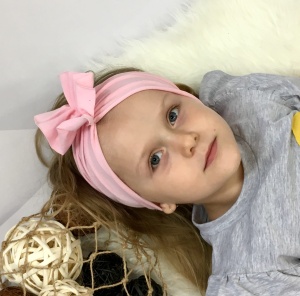 Opaska z falbanką róż