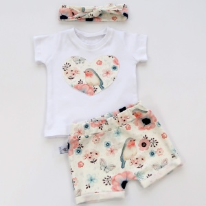 Birds set - shorts and t-shirt