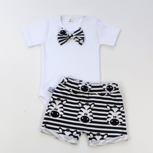 Neavy blue set with buttons - trousers with body and bow-tie (1) (1)