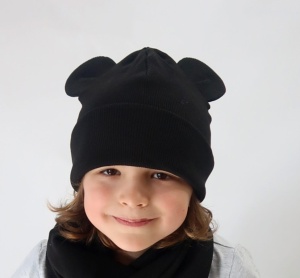 Czapka myszka czarne prążki