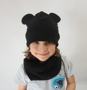 Spots on gray set with small ears - cap and neckerchief (1) (1) (1) (1) (1) (1)