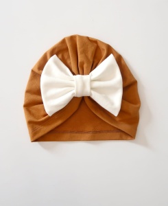 Turban karmel  i ecru 