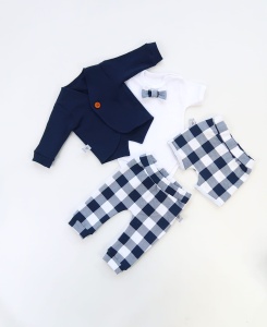 Neavy blue set with buttons - trousers,shorts, body, coat and braces (1) (1) (1)
