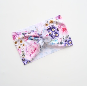 Opaska z falbanką letnie kwiaty