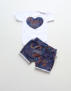 Komplet księżycowy - body i szorty 