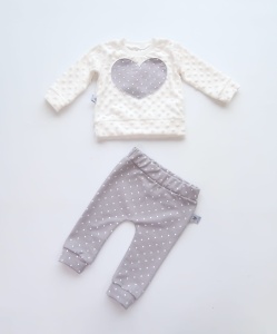 Komplet minky i groszki - bluza+legginsy 