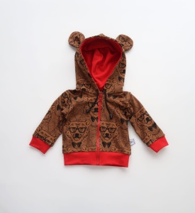 Bluza karmelowe misie na zamek  