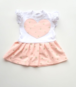 Sukienka serca - krótki rękaw