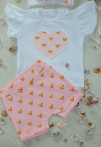 Gold Mouses set - t-shirt and shorts