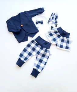 Neavy blue set with buttons - trousers,shorts, body, coat and braces (1) (1) (1) (1) (1)