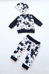 Mickey set - trousers + blouse and cap