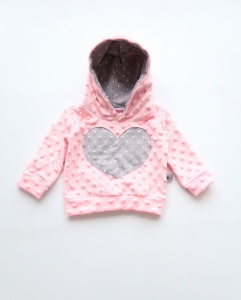 Bluza z kapturem różowe minky