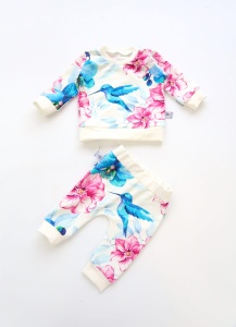 Komplet koliberki ecru - bluza+legginsy
