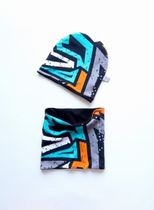 Bear set - cap and chimney scarf (1)