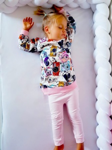 Komplet aparaty fotograficzne i róż - bluza i legginsy  