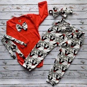 Black-red squared family set - Dad&Son  (1) (1) (1) (1)