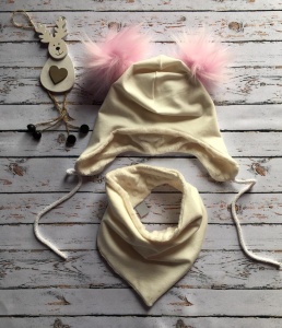 Mouse black and pink set - cap and neckerchief (1) (1) (1) (1) (1) (1) (1)