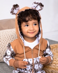 Bluza misie brąz na zamek 2