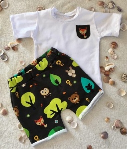 Forest animals set - t-shirt and shorts