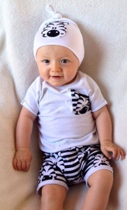 White Zebra set - t-shirt and shorts