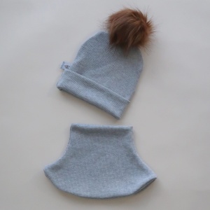 Spots on gray set with small ears - cap and neckerchief (1) (1) (1) (1) (1) (1)