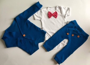 Komplet chaber z guziczkami i fuksja - frak, body, baggy 