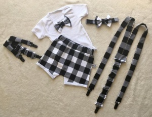 Black-white squared family set - Dad&Son