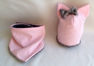 Komplet różowe uszy