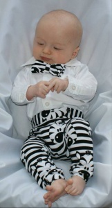 Zebra set with bowtie