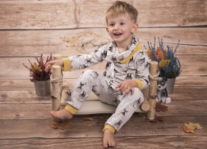 Bear set - trousers + blouse with chimney (1)