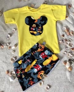 Mickey&Friends set - yellow t-shirt and shorts