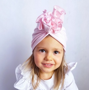 Turban róż pudrowy