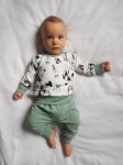 Komplet I love milk i pastelowa mięta - bluza i baggy 