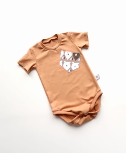 Body misie brąz - krótki rękaw