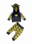 Komplet żółty batman mały -  baggy i bluza z kapturem 