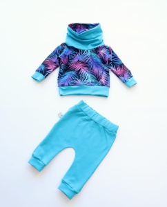 Hummingbird set - leggins + blouse with chimney + headband (1) (1)