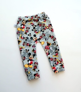Mickey and Minnie trousers on gray 