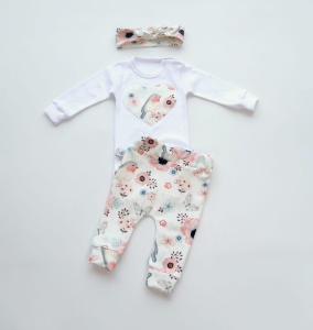 Birds set - leggins + body + headband