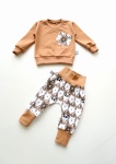 Komplet misie brąz - bezuciskowe baggy i bluza  