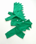 Komplet Dino zieleń - bluza na zamek i baggy   