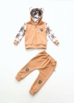 Komplet misie brąz 2 - baggy i bluza na zamek  