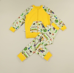Gold Batman set - trousers + blouse (1) (1) (1) (1) (1)