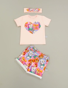Gray spots set - t-shirt and shorts (1) (1) (1) (1) (1)